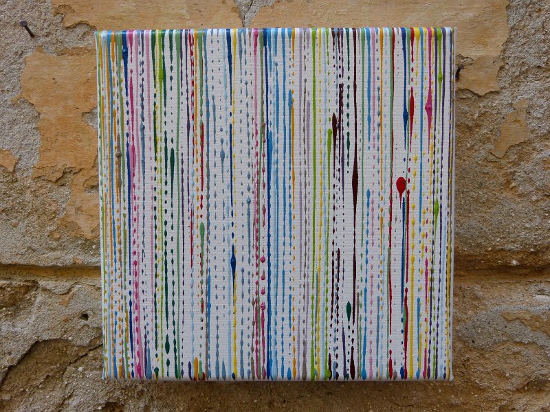 coloured lines 4 2015  25x25 Acryl-Lack auf LW